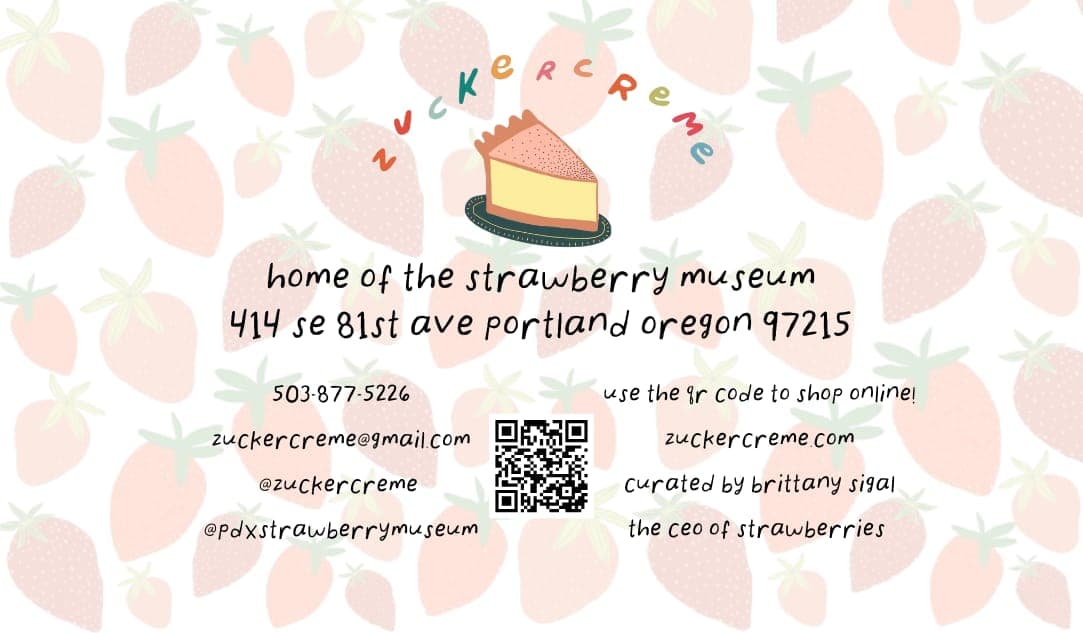 zuckercreme | strawberry museum!